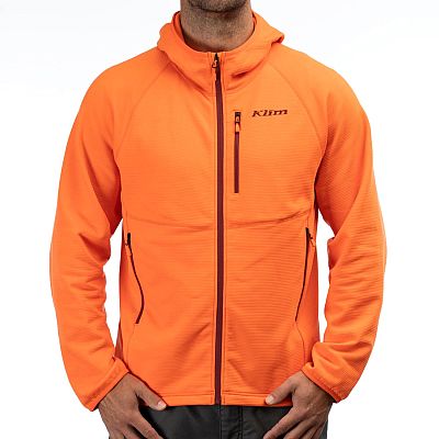 Klim Highline Hoodie, Funktionsjacke - Orange/Dunkelrot - XXL von Klim