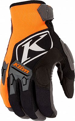 Klim Impact, Handschuhe - Schwarz/Dunkelgrau/RotOrange - M von Klim