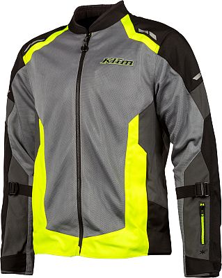 Klim Induction, Textiljacke - Grau/Schwarz/Neon-Gelb - 3XL von Klim