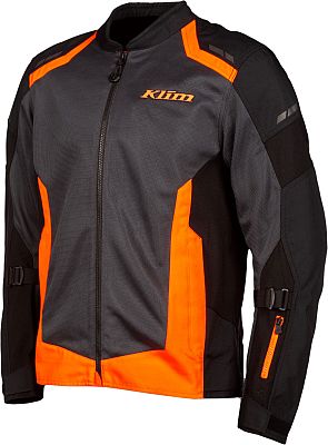 Klim Induction, Textiljacke - Schwarz/Dunkelgrau/Orange - XXL von Klim