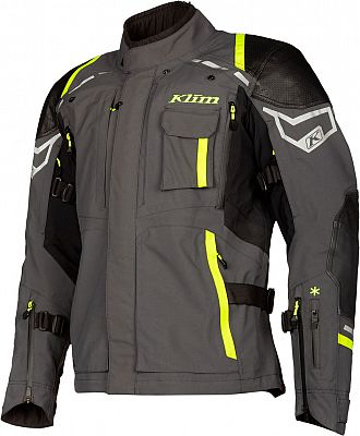 Klim Kodiak, Textiljacke Gore-Tex - Dunkelgrau/Schwarz/Neon-Gelb - 50 von Klim