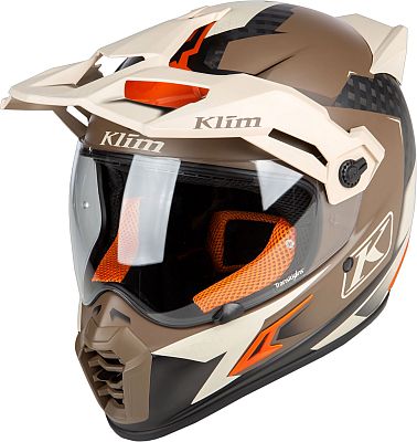 Klim Krios Pro Charger, Endurohelm - Matt Braun/Beige/Grau - 3XL von Klim