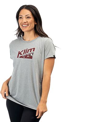 Klim Mountain Peak, T-Shirt Damen - Hellgrau/Dunkelrot - XL von Klim