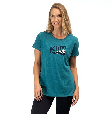 Klim Mountain Peak, T-Shirt Damen - Petrol/Dunkelblau - XL von Klim