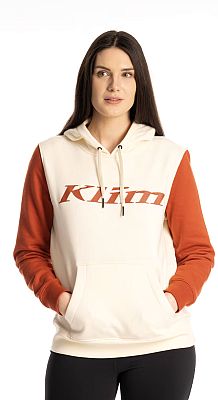 Klim Pullover, Kapuzenpullover Damen - Beige/Dunkelorange - L von Klim