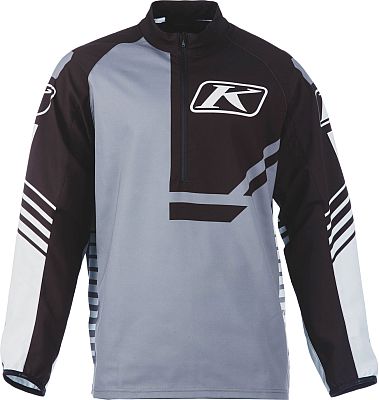 Klim Revolt 1/4 Zip, Funktionsshirt - Schwarz/Grau/Weiß - M von Klim