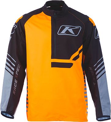 Klim Revolt 1/4 Zip, Funktionsshirt - Schwarz/Orange/Grau - XL von Klim