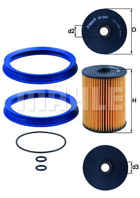 Kraftstofffilter im Kraftstoffbehälter Knecht KX 503D von Knecht