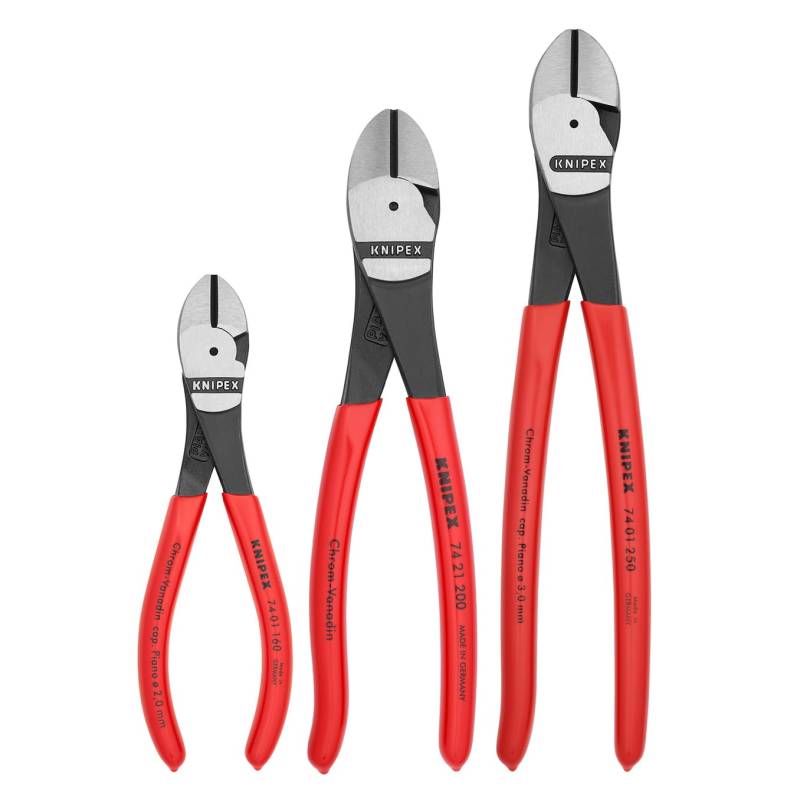 Knipex 002005s2 Hohe Hebelwirkung Diagonal Cutter Zange Werkzeug Set – 3 Stück von Knipex