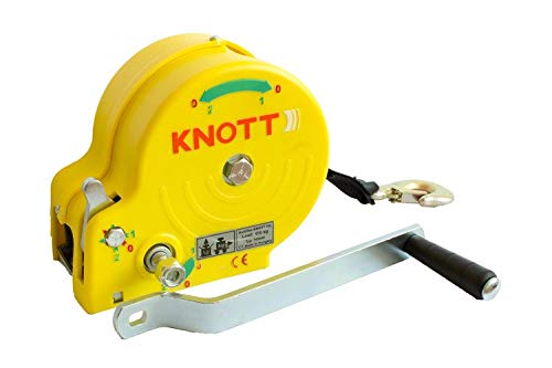 KNOTT Seilwinde 450 kg mit Gurt, Gelb von Knott