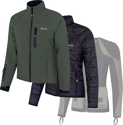 Knox Dual Pro 3in1, Textiljacke Damen - Dunkelgrün - S von Knox