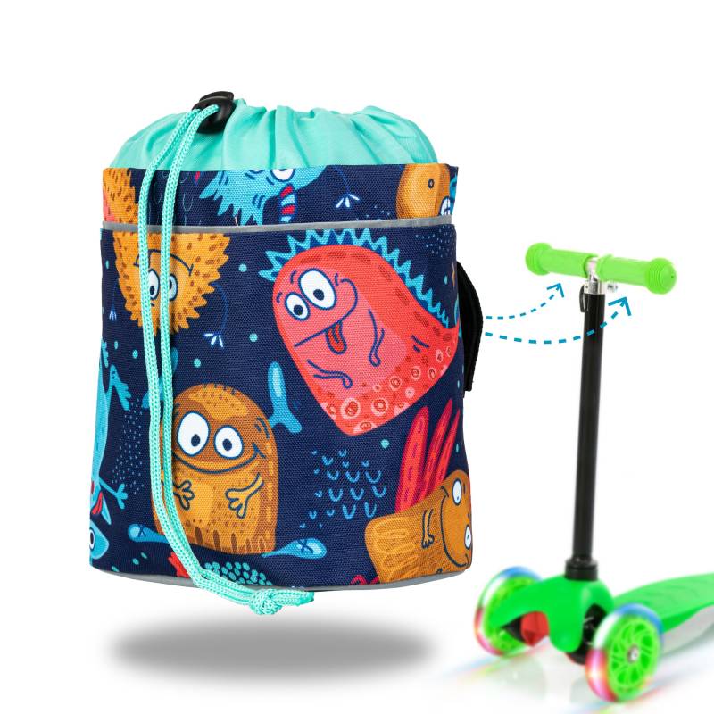 Knuffig Lenkertasche Kinder – Reflektierende Fahrradtasche für Laufrad & Kinderfahrrad – Fahrradkorb – Verstellbar durch Klettverschluss Kleinkinder von Knuffig