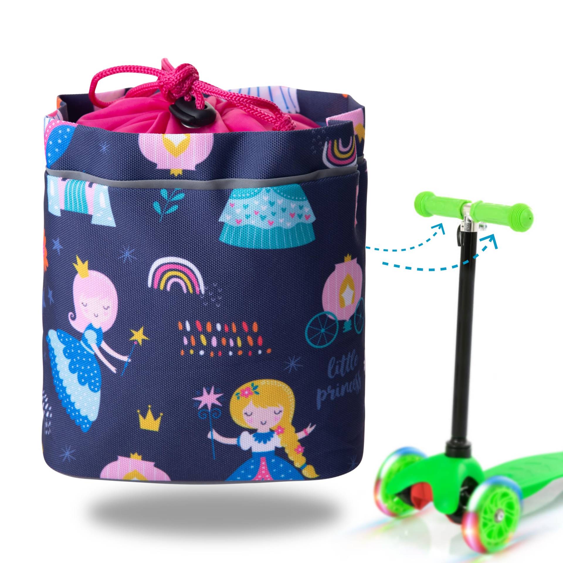 Knuffig Lenkertasche Kinder-Laufradtasche | passend für Roller-Dreirad-Roller-Scooter-Laufrad & Kinderfahrrad | Fahrrad Geschenkidee | Fahrradtasche Zubehör von Knuffig