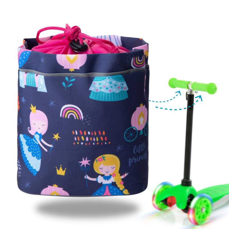 Knuffig - Laufrad Tasche für Kinder | Universelle Lenkertasche für Dreirad & Kinderfahrrad Weihnachten & Geburtstag (Prinzessin) von Knuffig