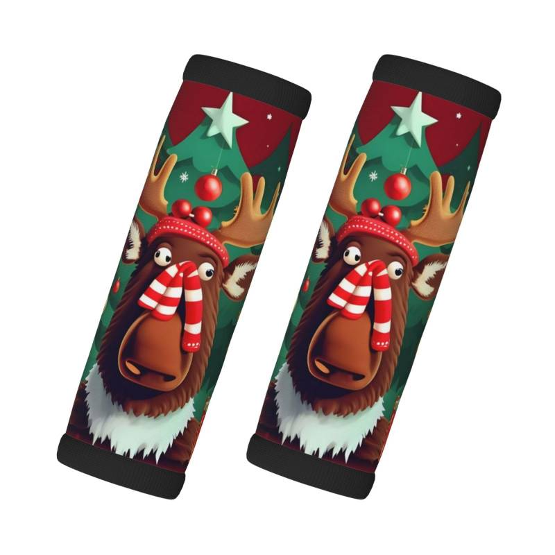 Funny Christmas Elch Neopren-Gepäckgriff-Wickel für Koffer-Identifikator, Gepäckhersteller, Abdeckungen, Wraps, Reisezubehör von KoNsev