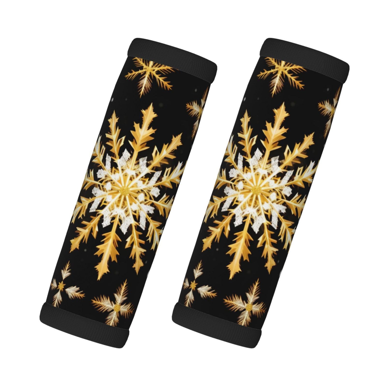 Golden Christmas Snowflake Neopren Gepäckgriff Wrap für Kofferidentifizierer Gepäckhersteller Abdeckungen Wraps Reisezubehör von KoNsev