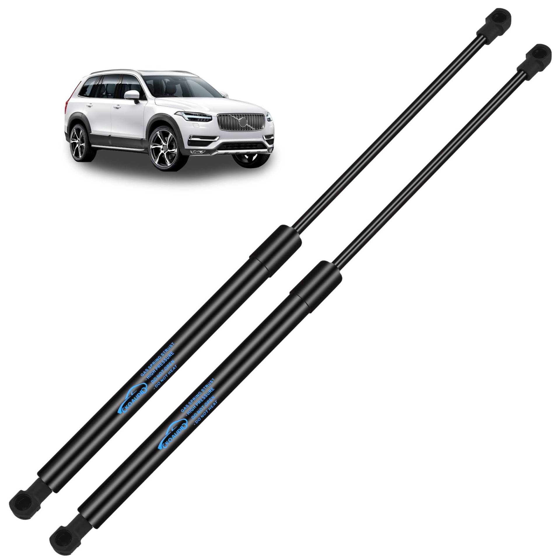 Koaudb 2x Gasdruckfeder für Volvo XC90 MK1/275 2002-2010 2011 2012 2013 2014 Heckklappendämpfer Schwarz Gasfeder Heckklappe Edelstahl Gasdruckdämpfer Ersetzen #30634580 von Koaudb