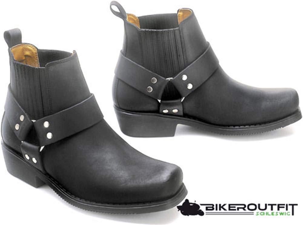 Kochmann Stiefel City Biker schwarz Chopperstiefel Wester Kurzstiefel 13cm Schafthöhe, 41 von Kochmann Germany