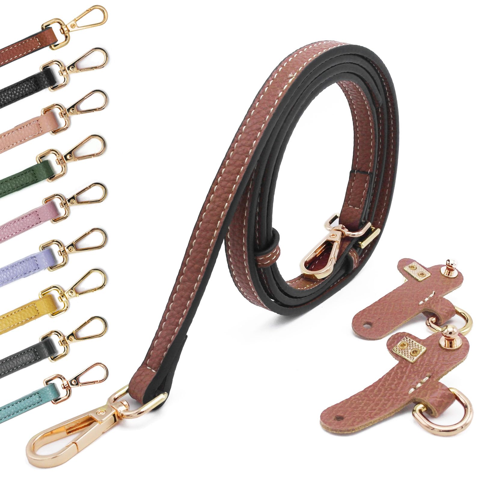 PU Leder Schulterriemen für Minitaschen Taschengurte Braun Terrakotta Tragegurte für Taschen Tragegurt für Longchamp Damen Bag Strap braun von Kocris Casa