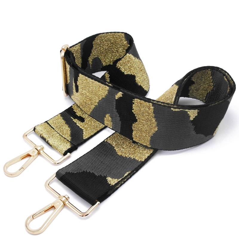 Schultergurt Für Taschen 5CM Taschenband Taschengurte Zum Wechseln Damen Breiter Taschenriemen Zubehör Shoulder Strap Tragegurt Bag D02 Gold/5cm von Kocris Casa