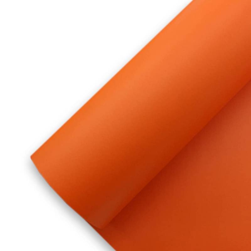 Könighaus (10,13€/m2) Orange Matt Autofolie 100 x 152 cm blasenfrei mit Anleitung von Könighaus