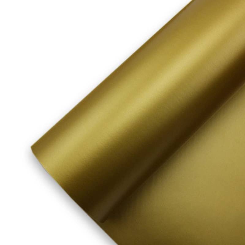 Könighaus (4,92€/m2) Gold Matt Autofolie 1000 x 152 cm blasenfrei mit Anleitung von Könighaus