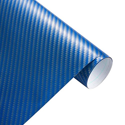 Könighaus (7,89€/m2) 2D Carbon Blau Folie 300 x 152 cm blasenfrei mit Anleitung (Autofolie) von Könighaus