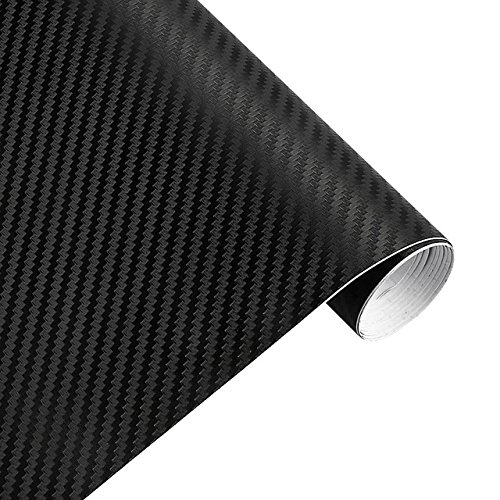 Könighaus (6,03€/m2 Schwarz 3D Carbon Autofolie 300 x 152 cm blasenfrei mit Anleitung von Könighaus