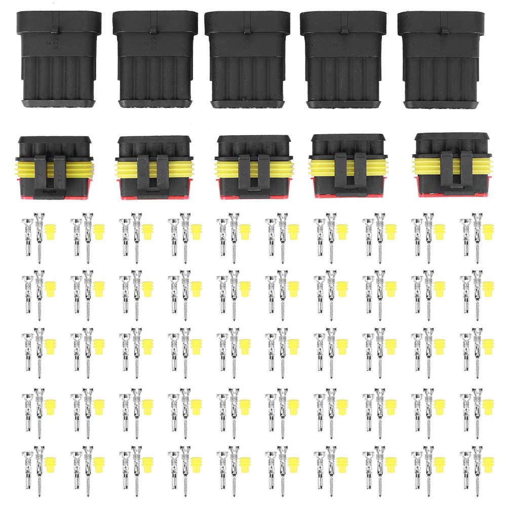 Koieam 5 Set 5-poliger wasserdichter elektrischer Steckverbinder, Auto-Kabelverbinder, Steckerklemme von Koieam