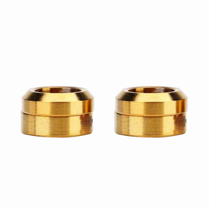 Koieam Mountainbikes Bremshalter, 4pcs Lot Tc4 Titaniumbremsbremssattel Fester Bolzen Dichtungsabstandhalter für Bergbikes (Gold) von Koieam