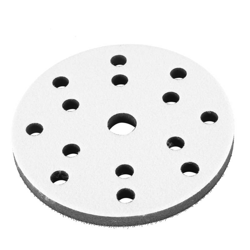 Koieam Schaumstoff-Schleifpads, 150 mm Durchmesser, weiches Puffer-Schwamm-Schnittstellenpolster für Schleifpads (6 Zoll 15 Löcher) von Koieam