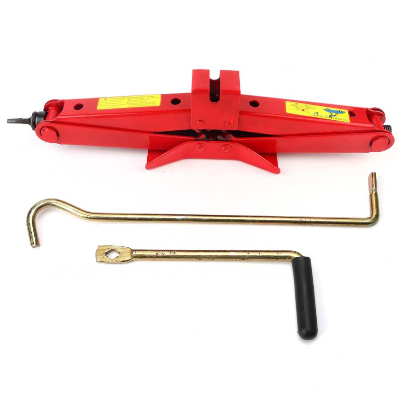 Scissor Jack Pro Car Tire Eisengriff Hebewerkzeug rot im Freien (2t) von Koieam