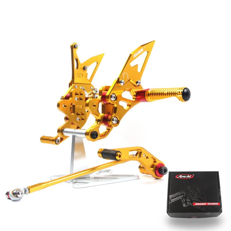 (Version2.0) Verstellbare Rearsets für Suzuki GSXR 600 750 2006-2010 Hintere Sets Fußrasten Fußrasten Fußrasten Zubehör GSXR 750 GSXR600 GSX R600 GSXR750 GSX R750 Gold 2007 2008 2009 von Konerstone