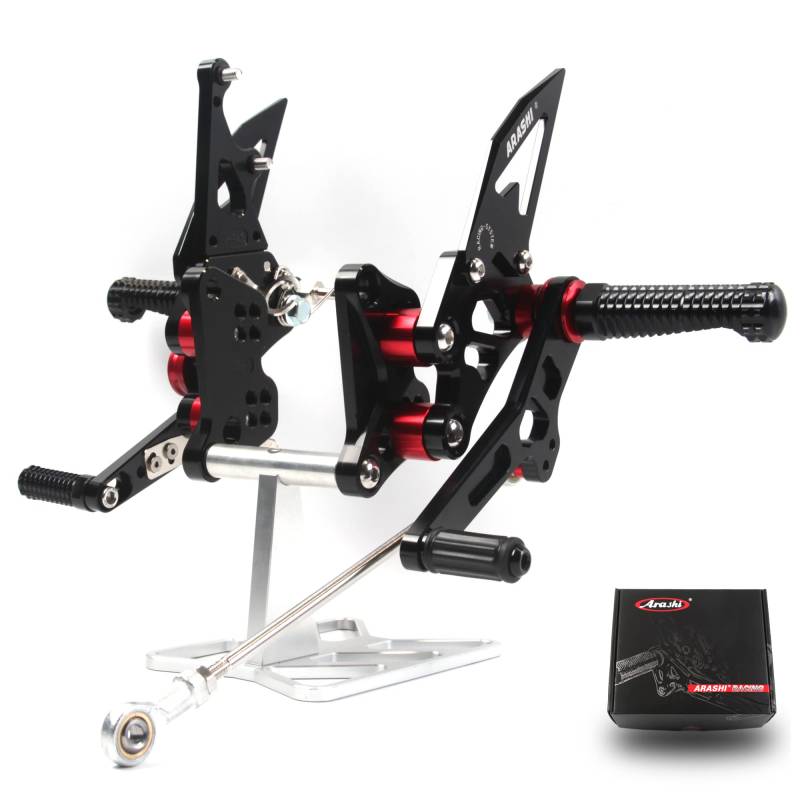 (Version2.0) Verstellbare Rearsets für Suzuki Hayabusa GSX1300R 1999-2007 Gen1 Hintere Sets GSX 1300R Fußrasten Zubehör Schwarz 2001 2002 2003 2004 2005 2006 von Konerstone