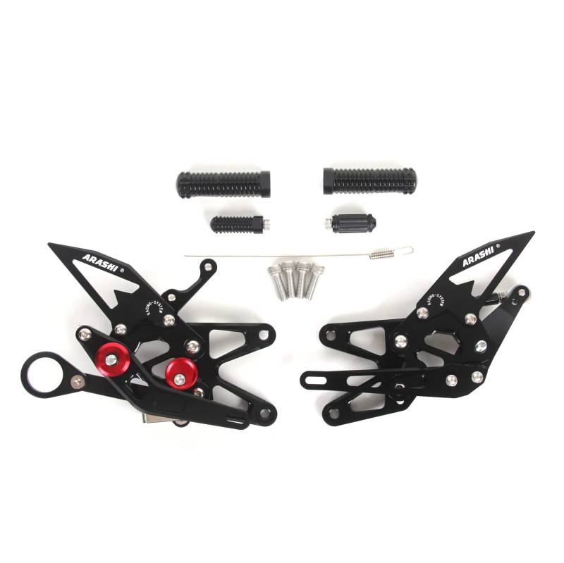 (Version2.1) Verstellbare Rearsets für S1000RR/HP4 2009-2014 Hintere Sets Fußrasten Fußbretter Zubehör S 1000 S1000 RR 1000RR Schwarz 2010 2011 2012 2013 von Konerstone