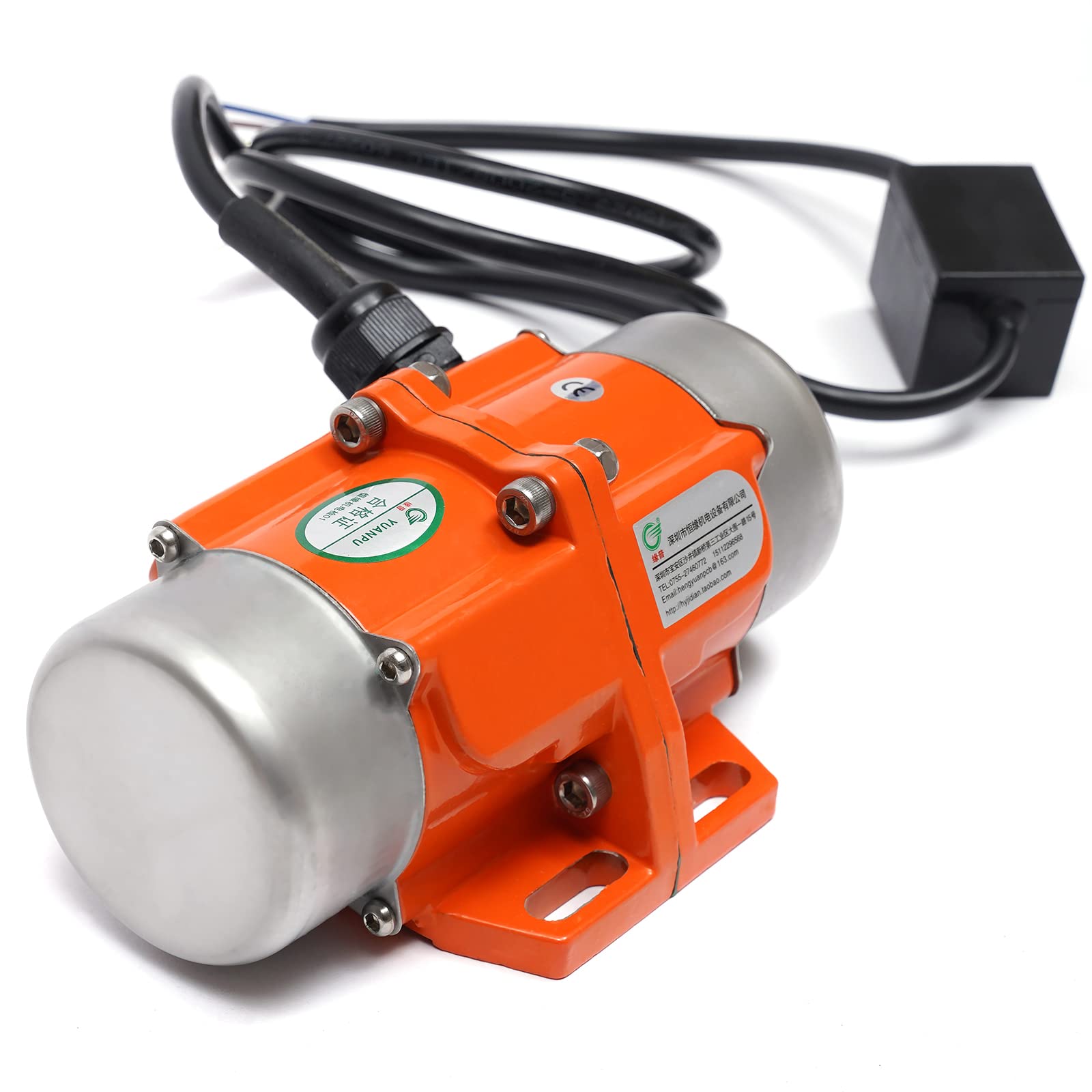 Konfiur 120W Einzelphase Vibrationsmotor, 220V Elektrischer Rüttler 3000 U/Min Elektromotor Regelbar Asynchrones Vibrator, Betonrüttler für Bergbau, Metallurgie, Kohle, Elektrizität Bauwesen Chemie von Konfiur