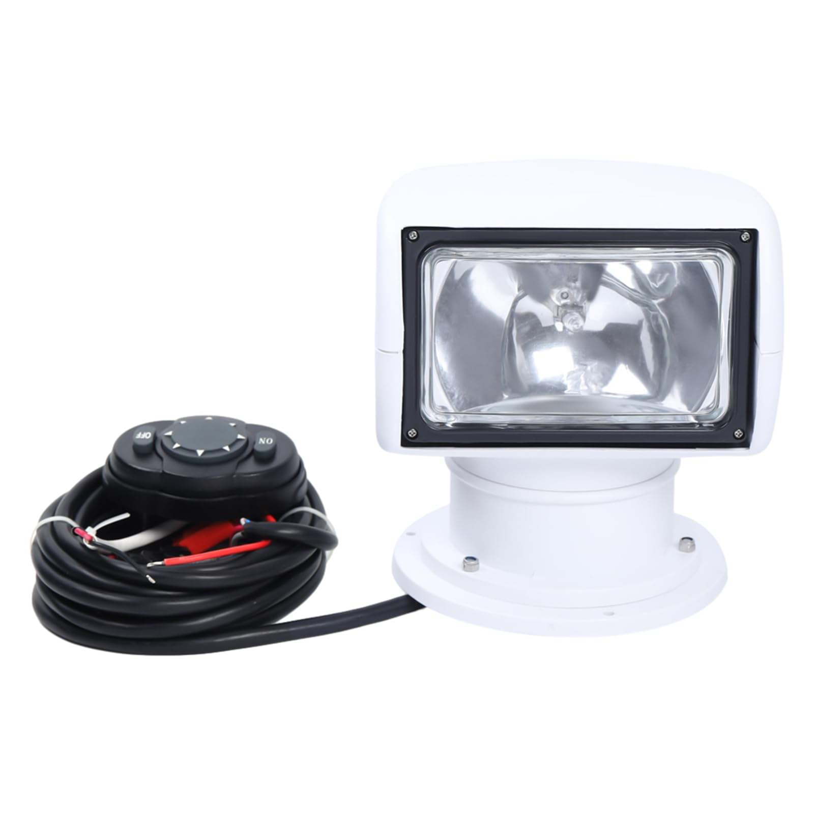 Konfiur 12V 100W Boot Suchscheinwerfer, Arbeitsleuchte Led Elektrischer Fernbedienung Suchscheinwerfer Marine Scheinwerfer Arbeitslampe, Wasserdichte 360 ​​Rotierende Led-Leuchte für Boot Auto Lkw von Konfiur