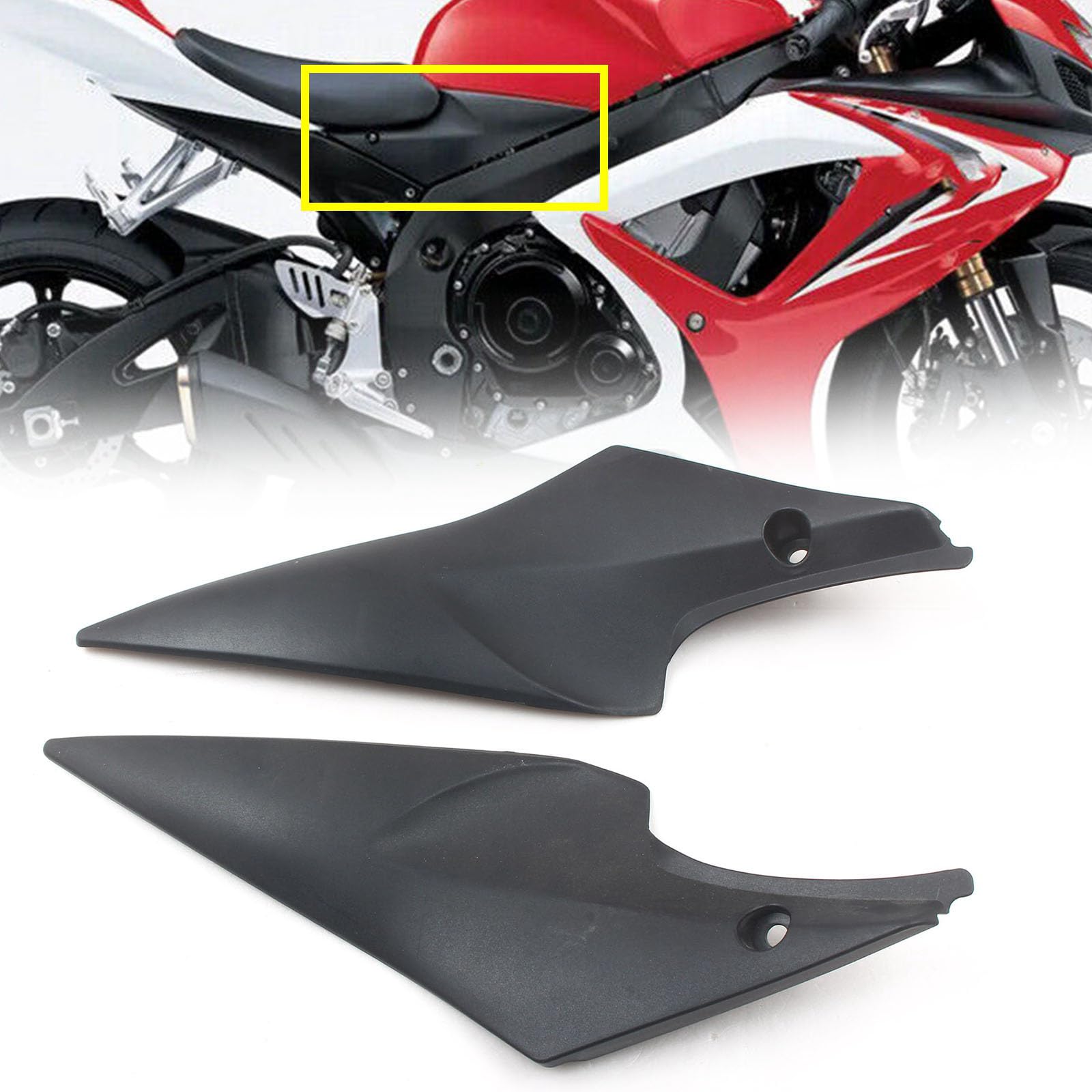 Konforhom 1 Paar Tankseitenabdeckung Verkleidung Abdeckung für Suzuki GSXR 600 750 2006 2007 von Konforhom