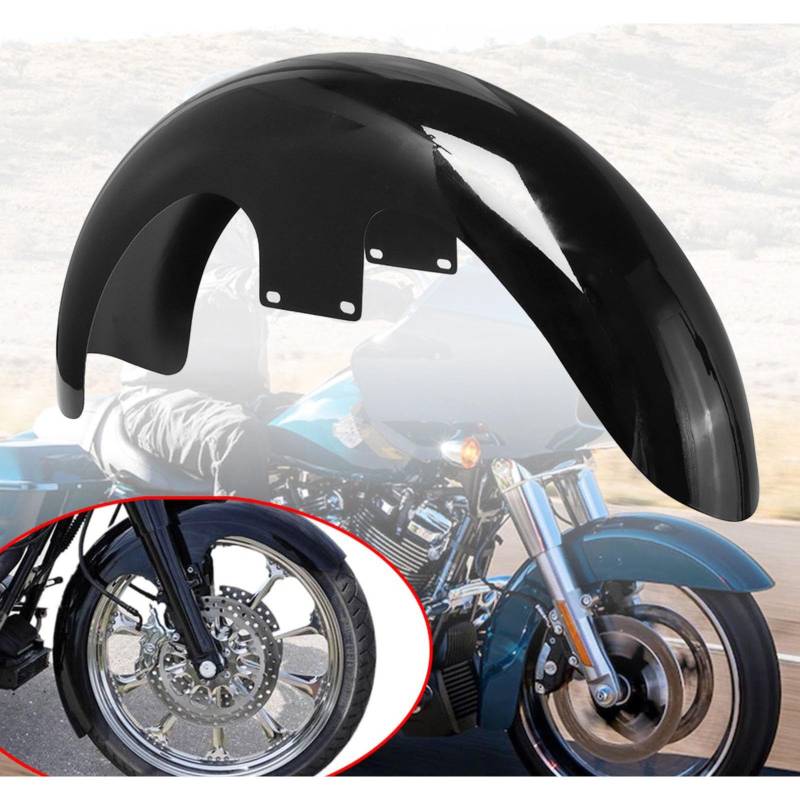 Konforhom 53,3 cm (21 Zoll) Wrap Front Fender Fit für Harley Touring Electra Street Glide Custom Bagger von Konforhom