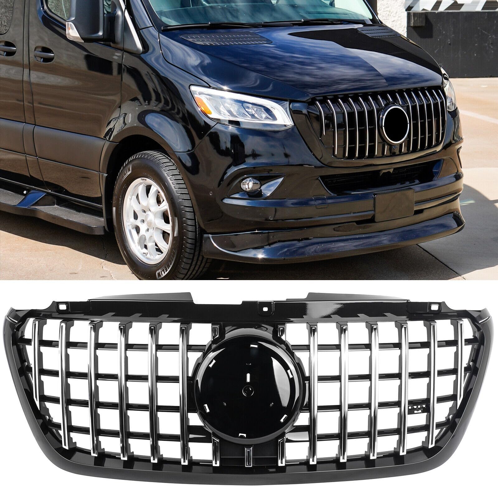 Konforhom Für Mercedes Benz Sprinter Kühlergrill 1500 2500 3500 W907 W910 2018+ Chrom von Konforhom