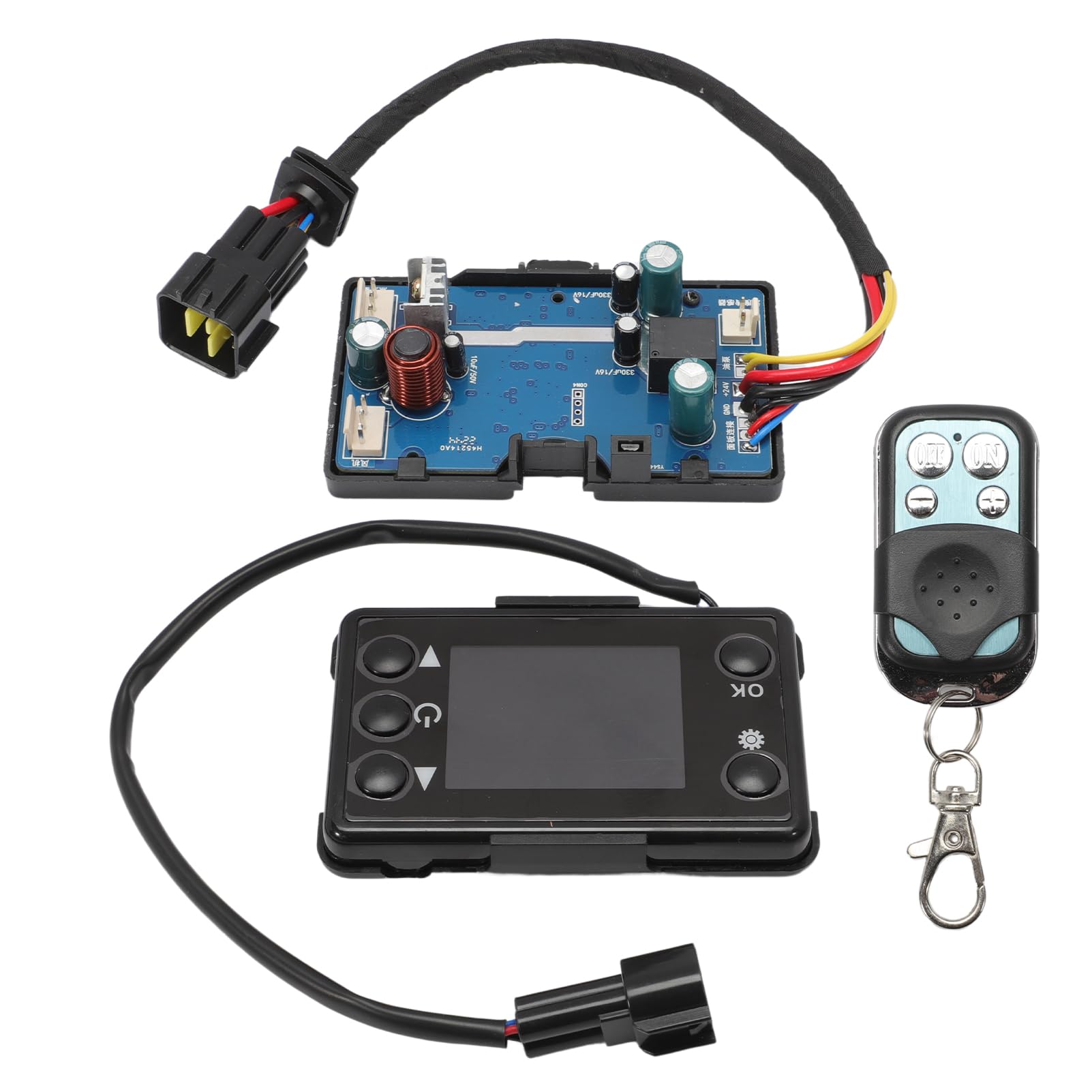 Konuooer Auto Heizung LCD Schalter Controller mit Fernbedienung 12V/24V 3KW/5KW Autoheizungsregler für Diesel Luftheizung Parkheizung von Konuooer