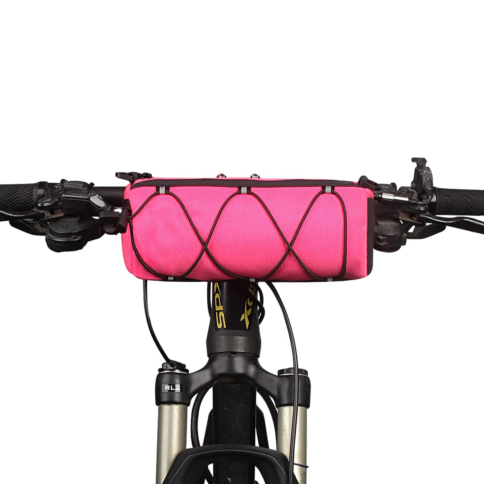 Kosibate Fahrrad-Lenkertasche, Fahrrad-Lenkertasche, Fahrradrahmentasche mit Schultergurt, Fahrrad-Fronttasche, Rahmen-Aufbewahrungstasche, Mountainbike-Fahrradzubehör, (rosa) von Kosibate