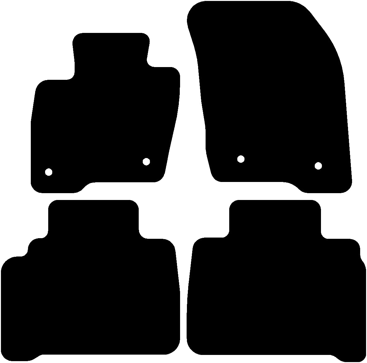 Kovvar Fußmatten passend für Ford S-Max 2019-2024 Passend zur Ausführung: 5/7 Sitzer | Qualität: Premium von Kovvar