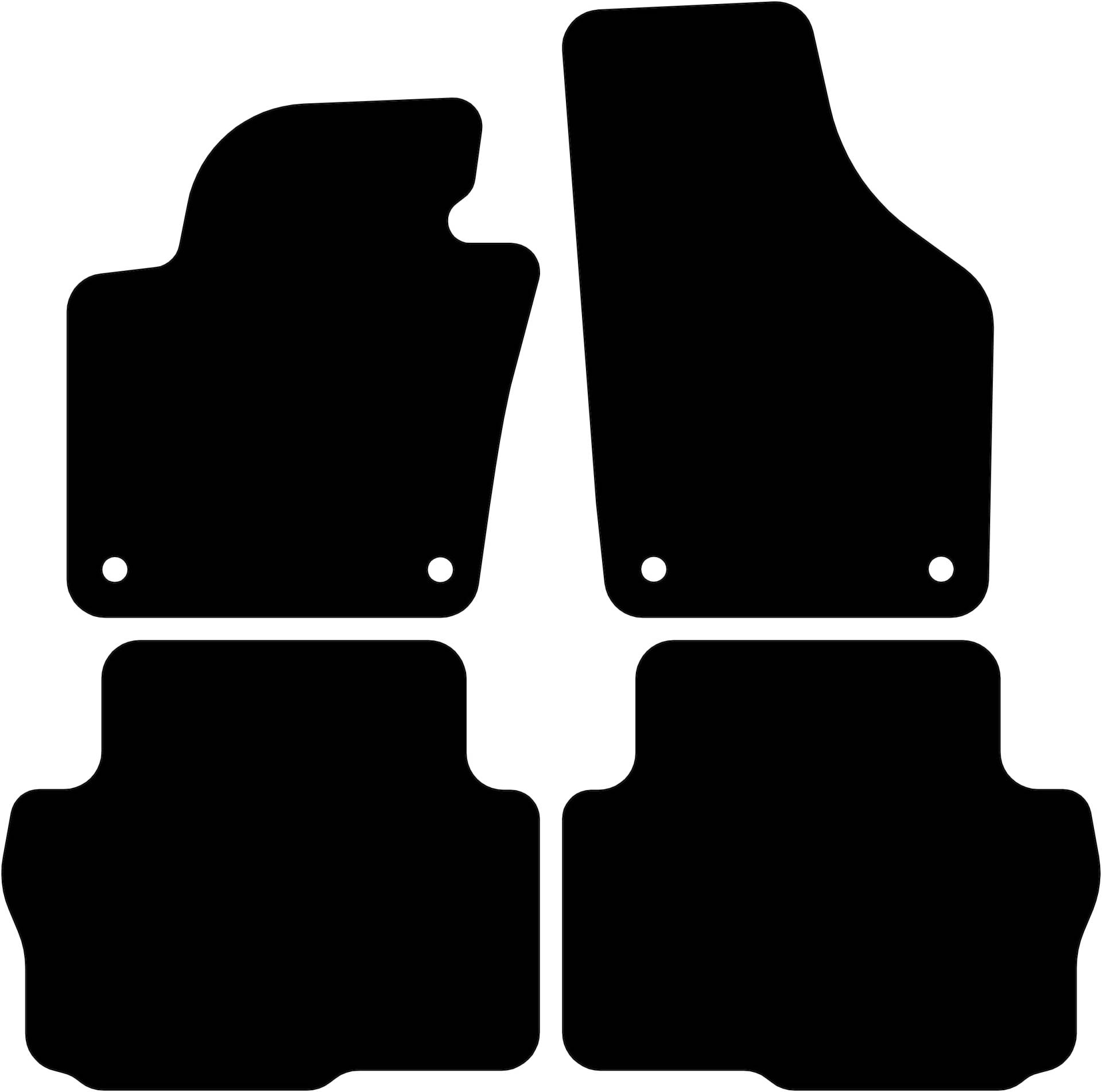 Kovvar Fußmatten passend für Seat Alhambra 2010-2024 Passend zur Ausführung: 5 Sitzer | Qualität: Comfort von Kovvar