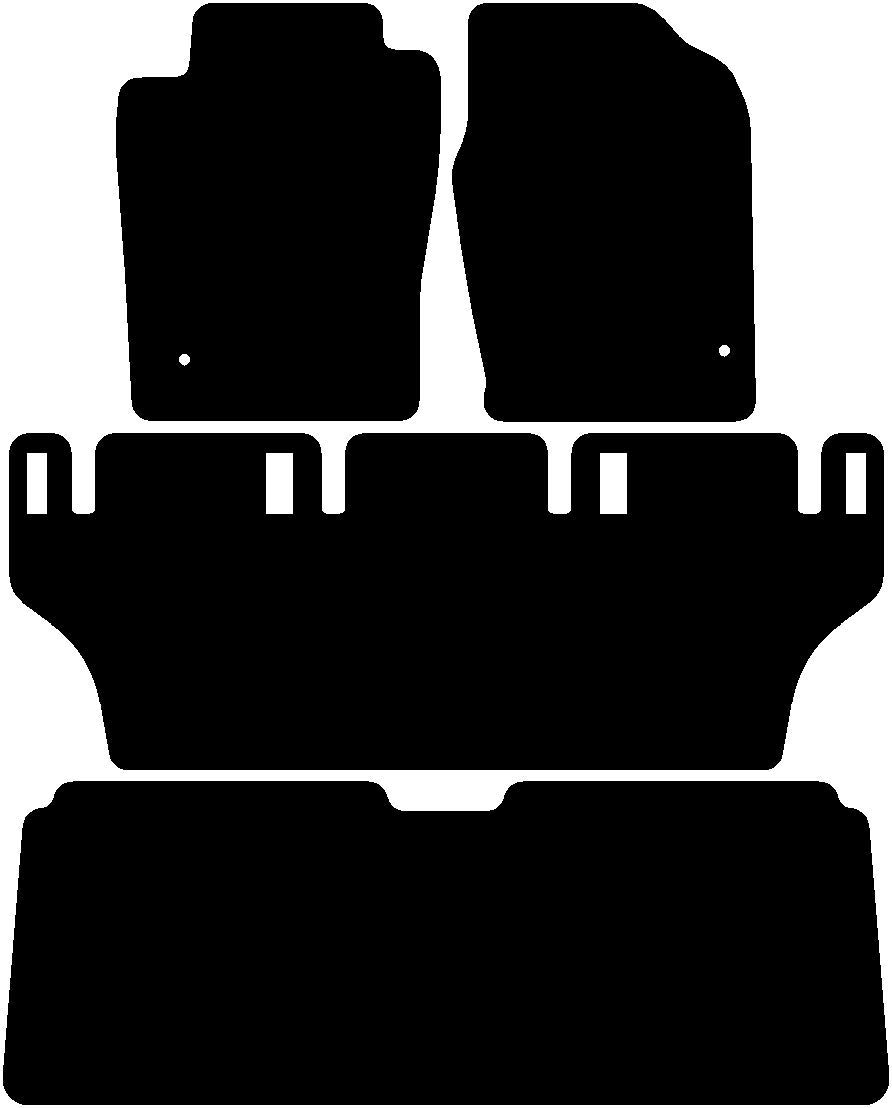Kovvar Fußmatten passend für Toyota Previa 2000-2006 Passend zur Ausführung: Variation 1 | Qualität: Basic von Kovvar