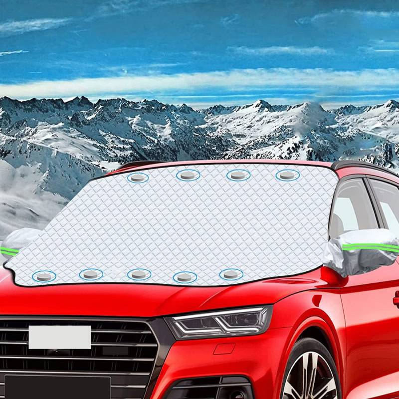 Frontscheibenabdeckung für Mitsubishi Space Star ASX Eclipse Cross, Eisschutzfolie Windschutzscheibe Abdeckung mit 9 Magnet, Scheibenabdeckung Abdeckung Frontschei be Auto gegen EIS/Schnee/Frost von Kpfdyt