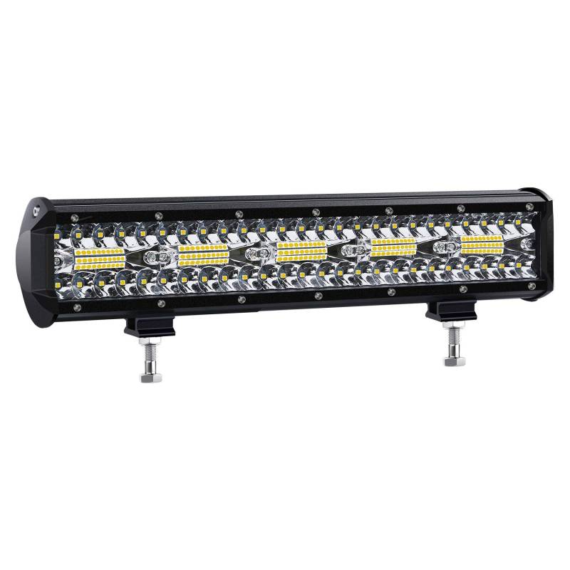 Kraumi LED Zusatzscheinwerfer, 15 Zoll 320W Cree LED Arbeitsscheinwerfer 32,000lm Led Scheinwerfer 12V Auto Scheinwerfer Offroad Flutlicht Wasserdicht IP68 Arbeitslicht von Kraumi