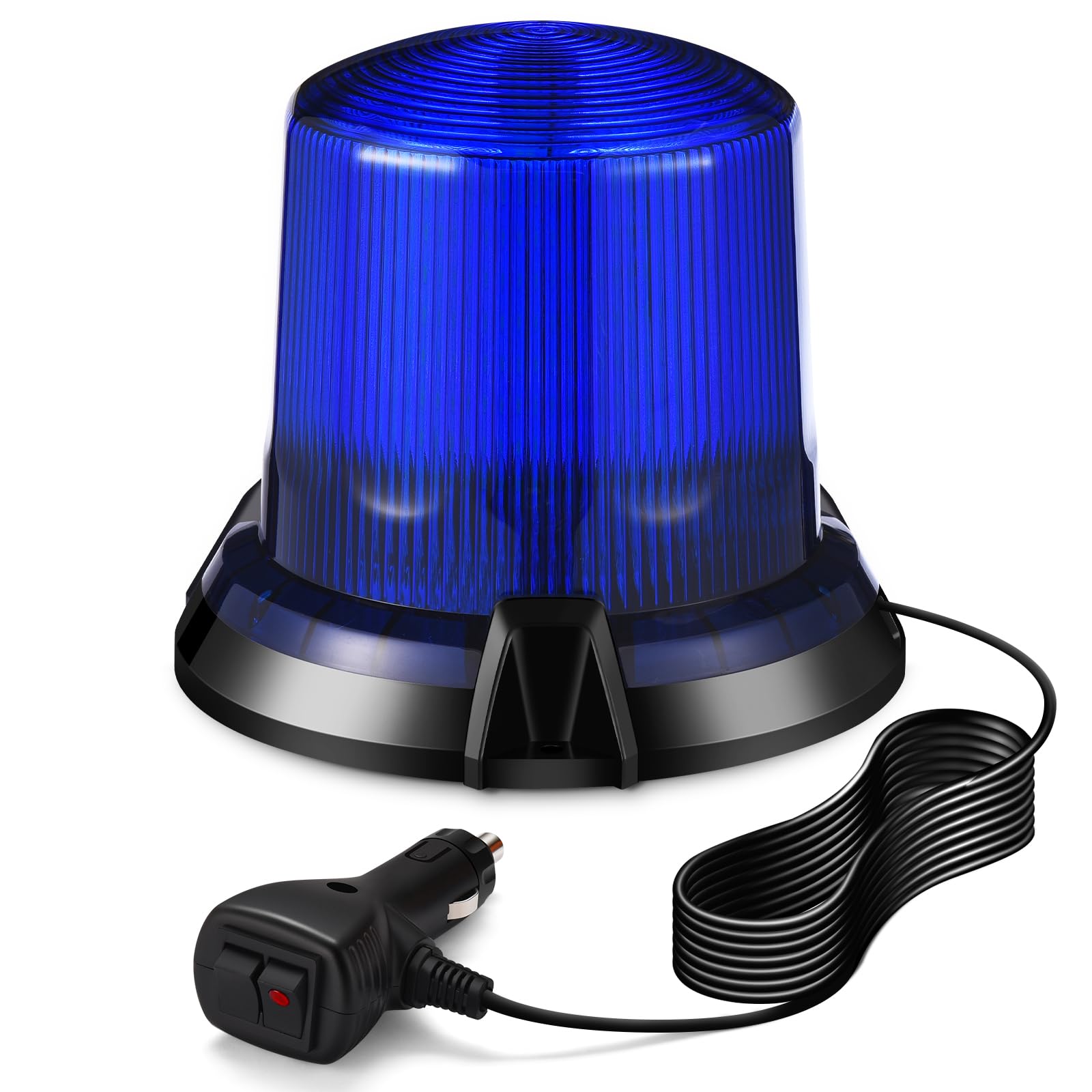 Kraumi Rundumleuchte 12v Blau Warnleuchte Auto 90 led Warnblitzer Magnet mit 2 Blitzmuster für Auto LKW Traktor Truck SUV - 5m langer Zigarettenanzünder von Kraumi