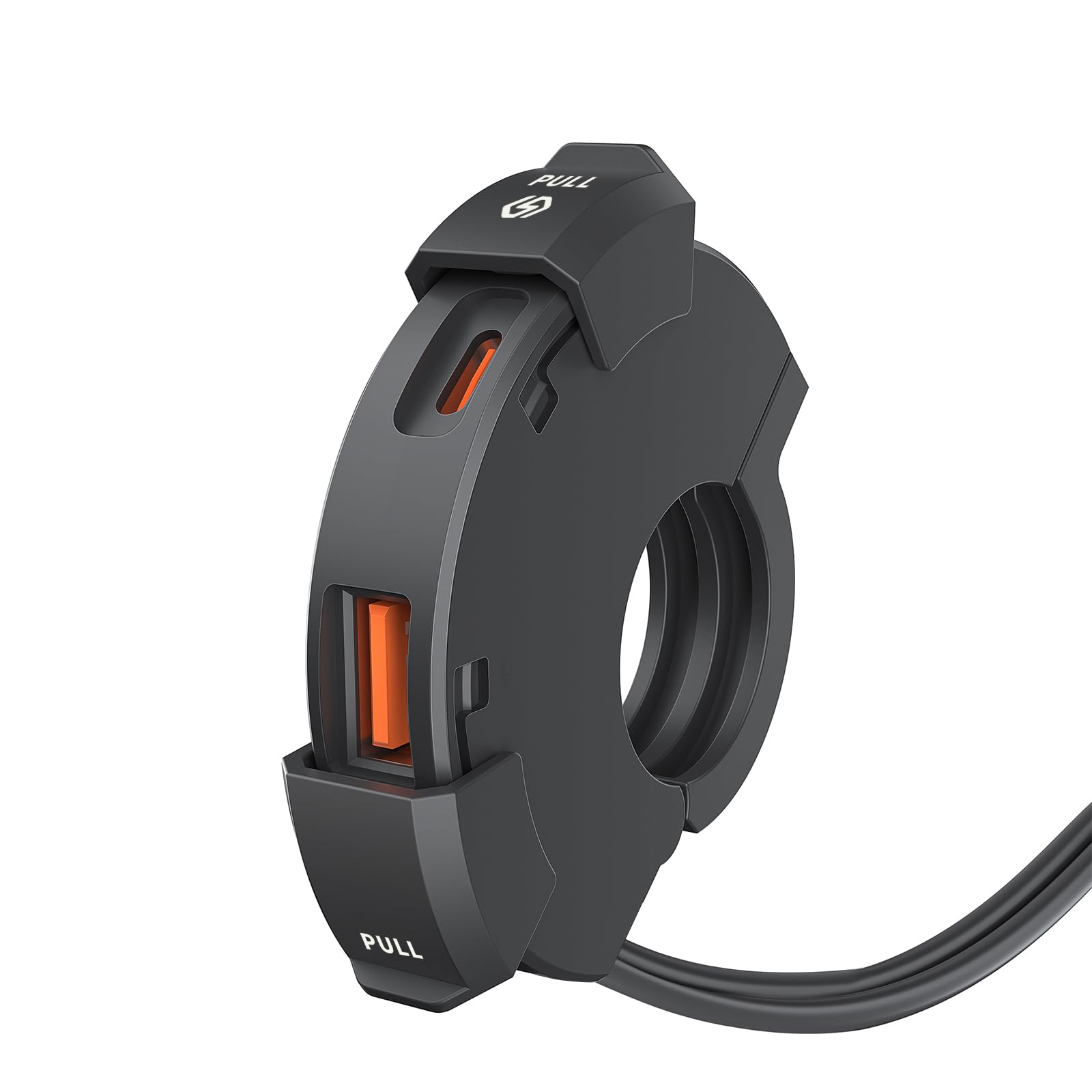 Kriogor Motorrad Steckdose USB C für 22-25mm Lenker, 12V USB C Steckdose Motorrad Wasserdicht, USB C Ladegerät 12V Motorrad für KFZ Wohnmobil Motorrad Boot Yacht von Kriogor