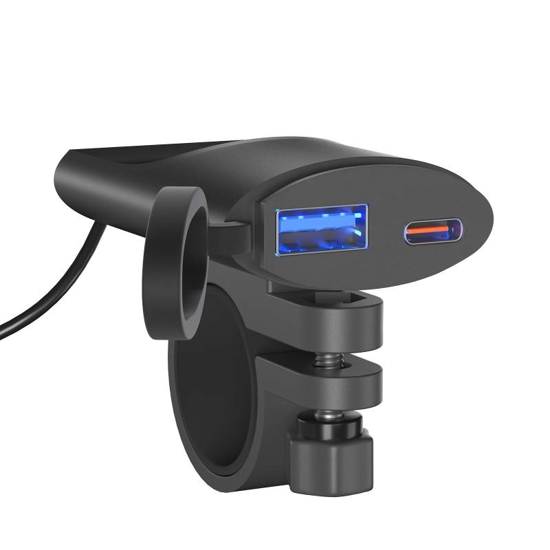 Kriogor Ultradünne USB Steckdose 12V mit Intelligente Ausschaltfunktion, 30W Schnellladung PD & 18W QC3.0 KFZ Auto Ladegerät, wasserdichte Steckdose für KFZ Wohnmobil Motorrad Boot Yacht von Kriogor